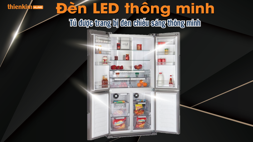 Tủ lạnh Hafele HF-SBSIB 539.16.230 đèn LED thông minh